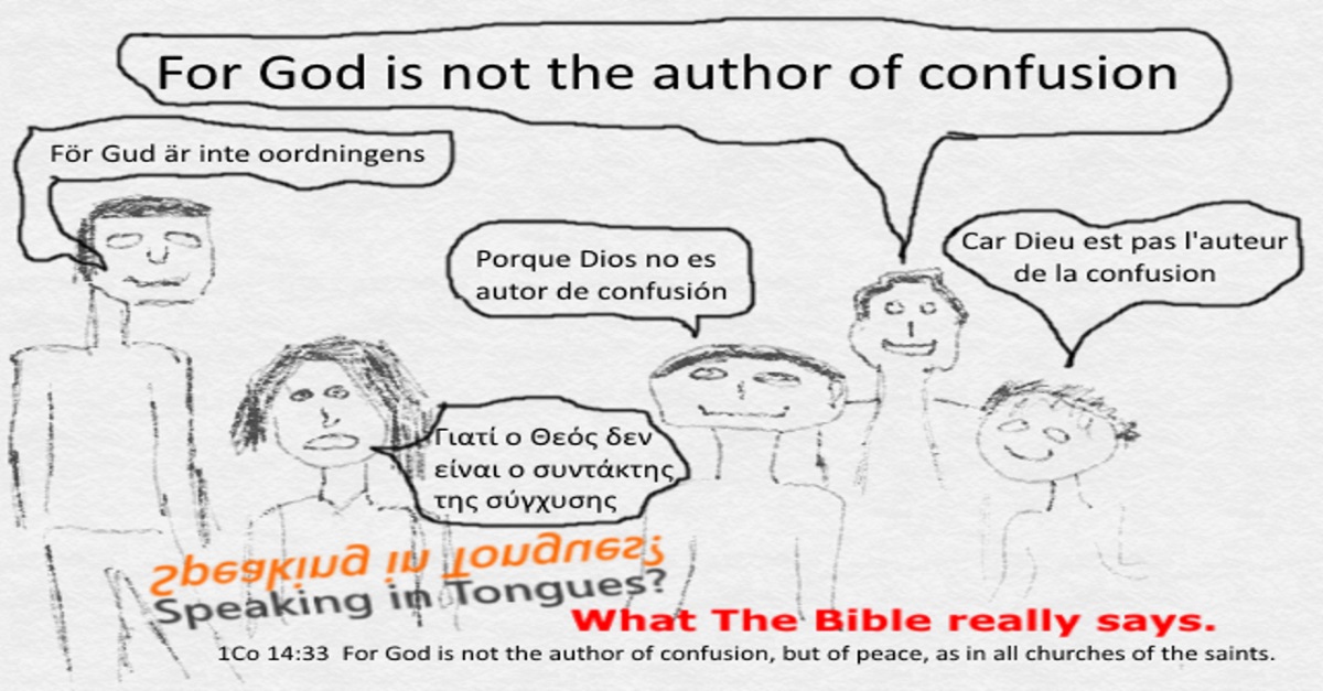 For GOD Is Not The AUTHOR Of Confusion