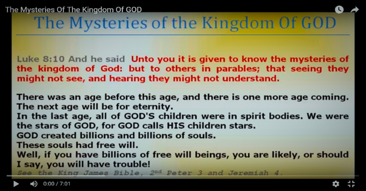 The Mysteries Of The Kingdom Of GOD